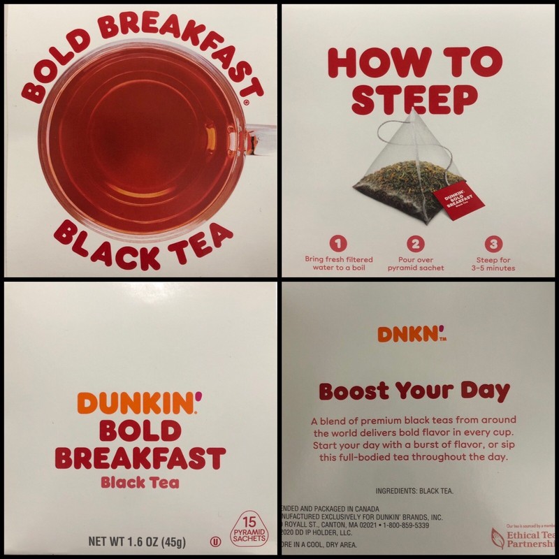2 Box Dunkin Bold Breakfast Black Tea. 30 Tea Bags. NW 1.6 OZ EA gallery