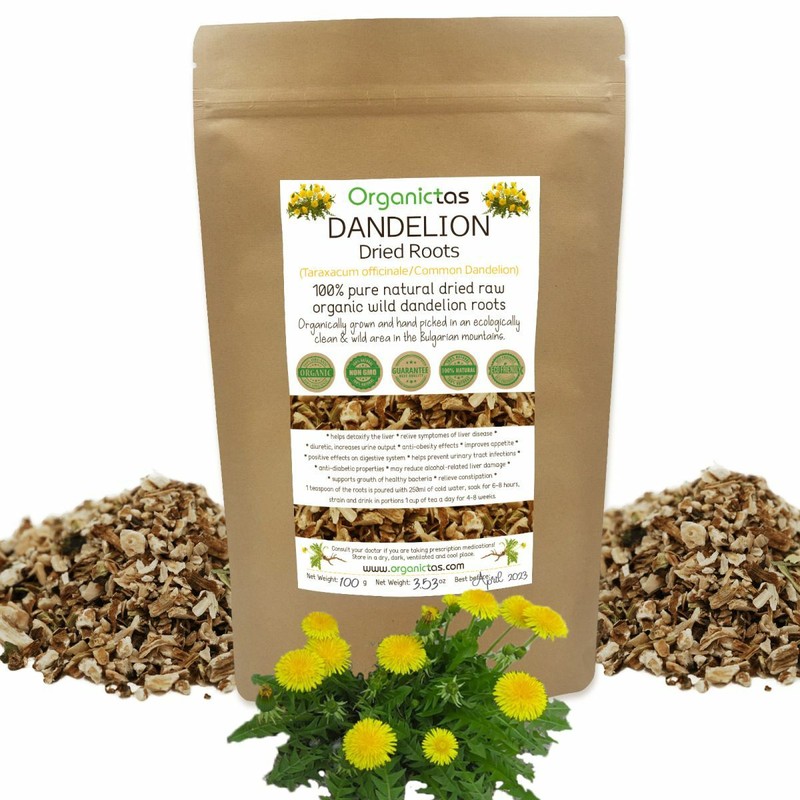 Organic DANDELION ROOT Tea Premium Quality Dried Cut Taraxacum Officinalis 100g