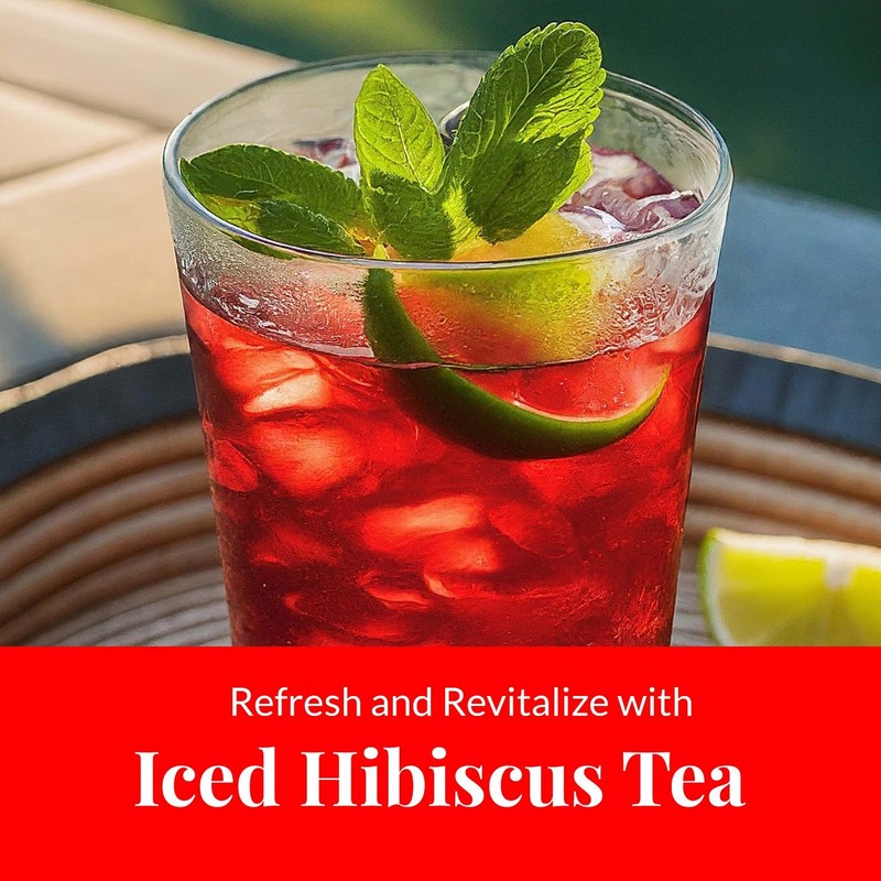 Hibiscus Tea with Ginger - 50 Hibiscus Tea bags, Hibiscus Tea Blend, Herbal Tea gallery