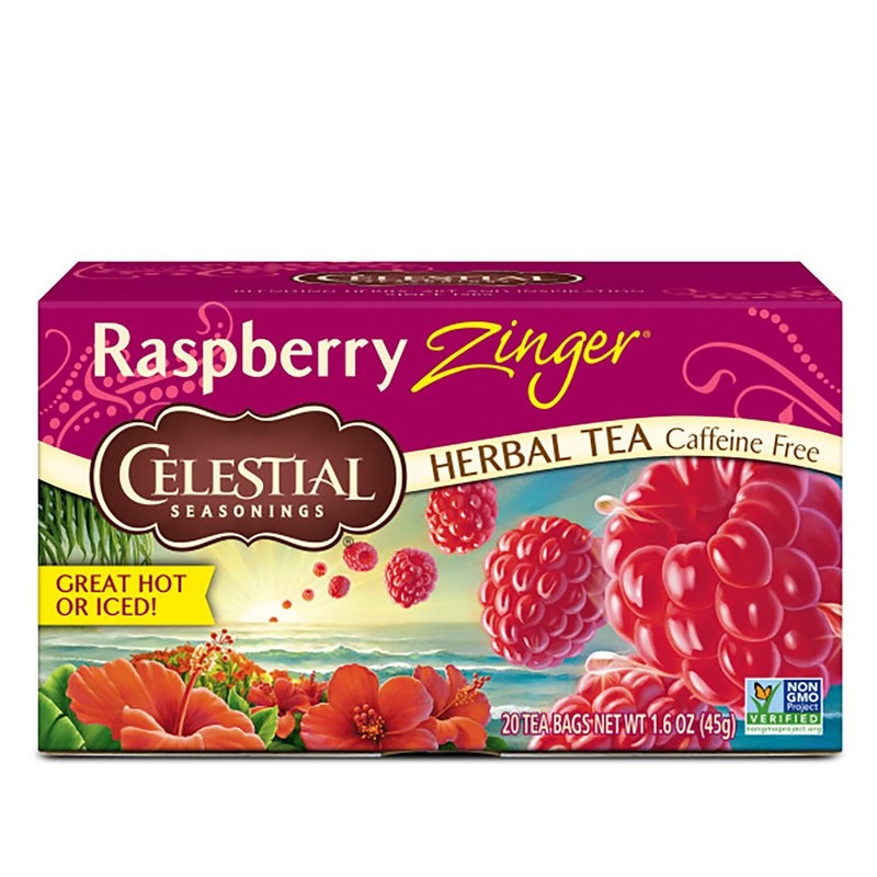 Lot 2 Celestial Raspberry Zinger Herbal Tea 40 Bag Father Gift Caffeine FreeShip gallery