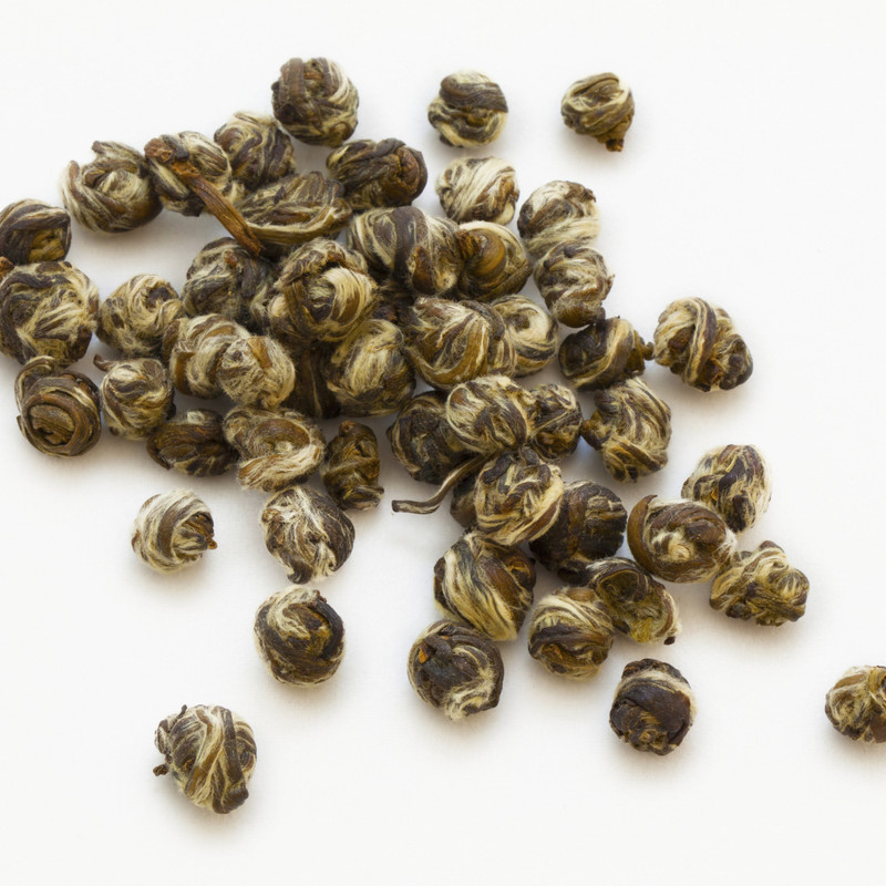 Jasmine Scented Sencha Green Tea Pearls, Dragon Pearls