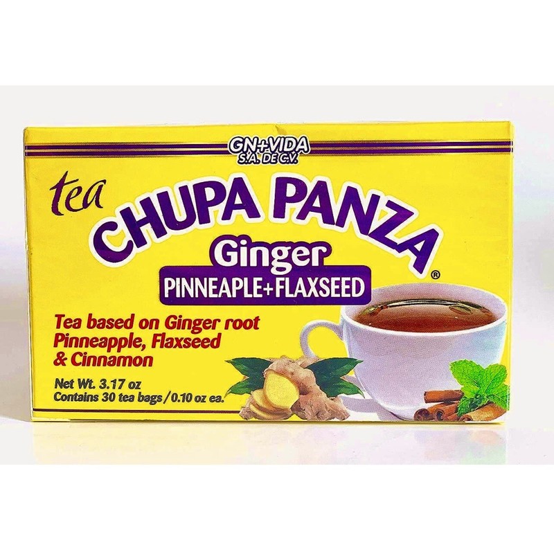Tea CHUPA Panza, Tea Based ONGINGER Root, PINNEAPPLE, (30 Tea Bags/0.10 oz Each