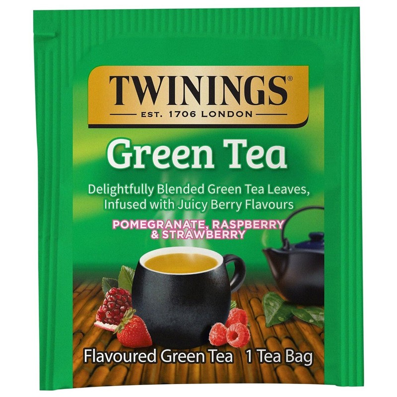 Twinings Pomegranate, Raspberry & Strawberry Green Tea - 20 tea bags (Pack of 2) gallery