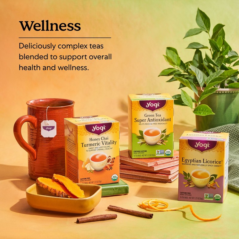 Yogi Tea - Green Tea Pure Green - Supports Vitality - 6 Pack, 96 Tea Bags gallery