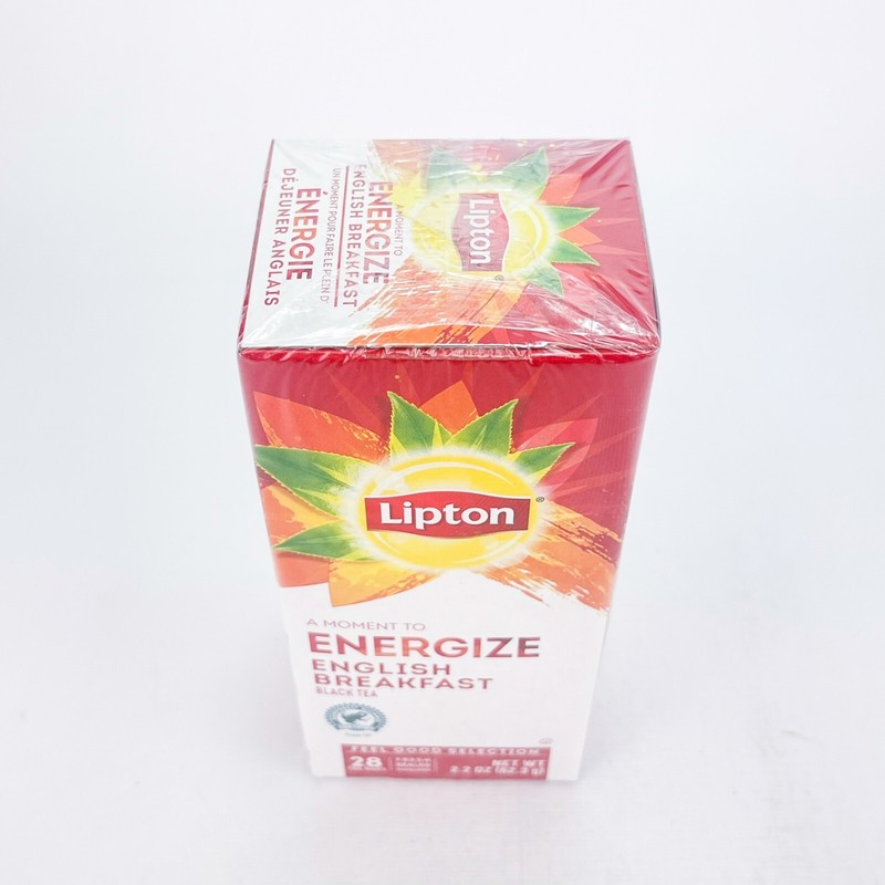 Lipton A Moment To Energize English Breakfast Black Tea Bags 28ct Lot of 3 11/25 gallery