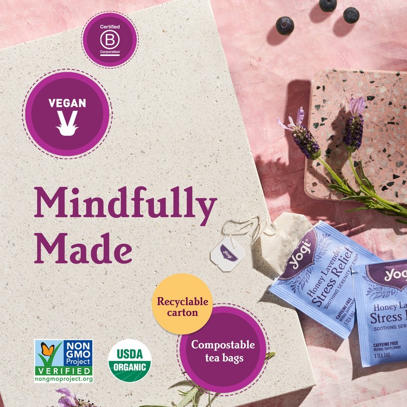 Yogi Tea Blueberry Sage Stress Relief - 16 Tea Bags per Pack (6 Packs) - Rela... gallery