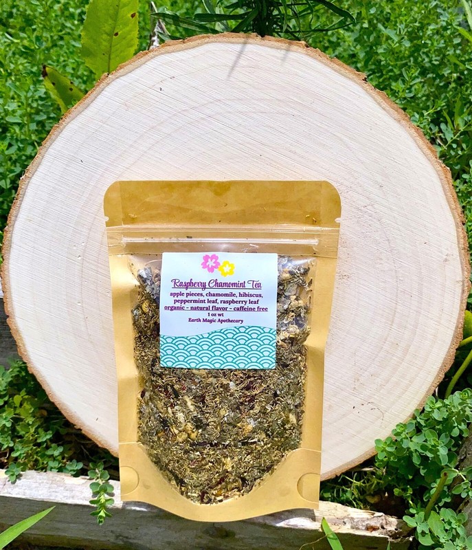 Raspberry Chamomint Tea Organic Loose Leaf Chamomile Sampler Blend