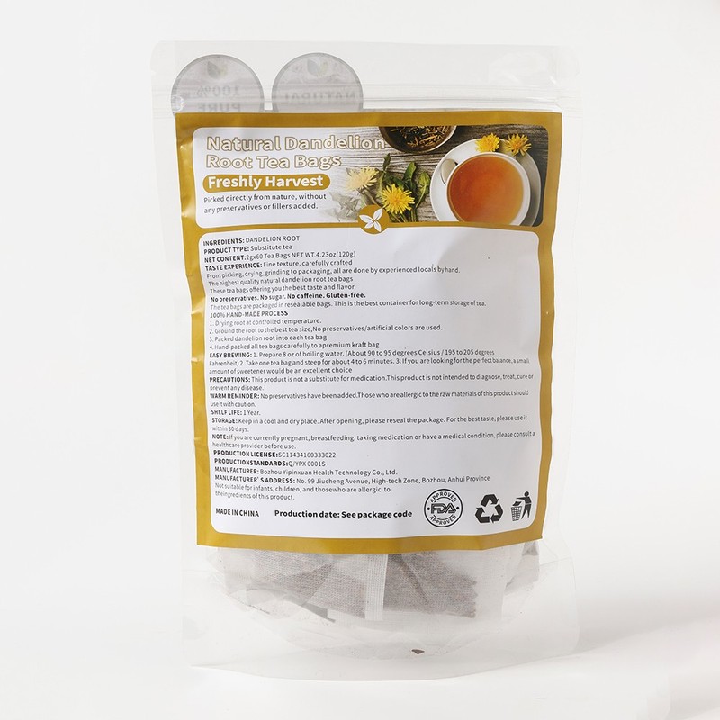 Natural Dandelion Root Tea Clears Heat And Detoxifies Digestion-Promoting 60 Bag gallery