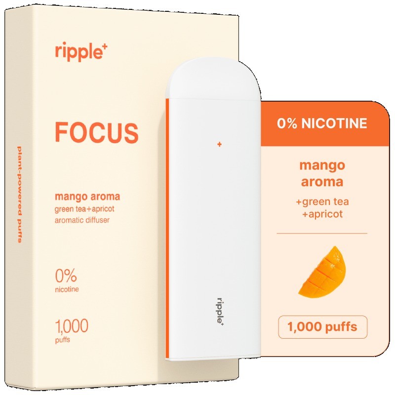 Mango Diffuser 1,000 Puffs 0% Nicotine + Green Tea & Apricot 100% Recyclable