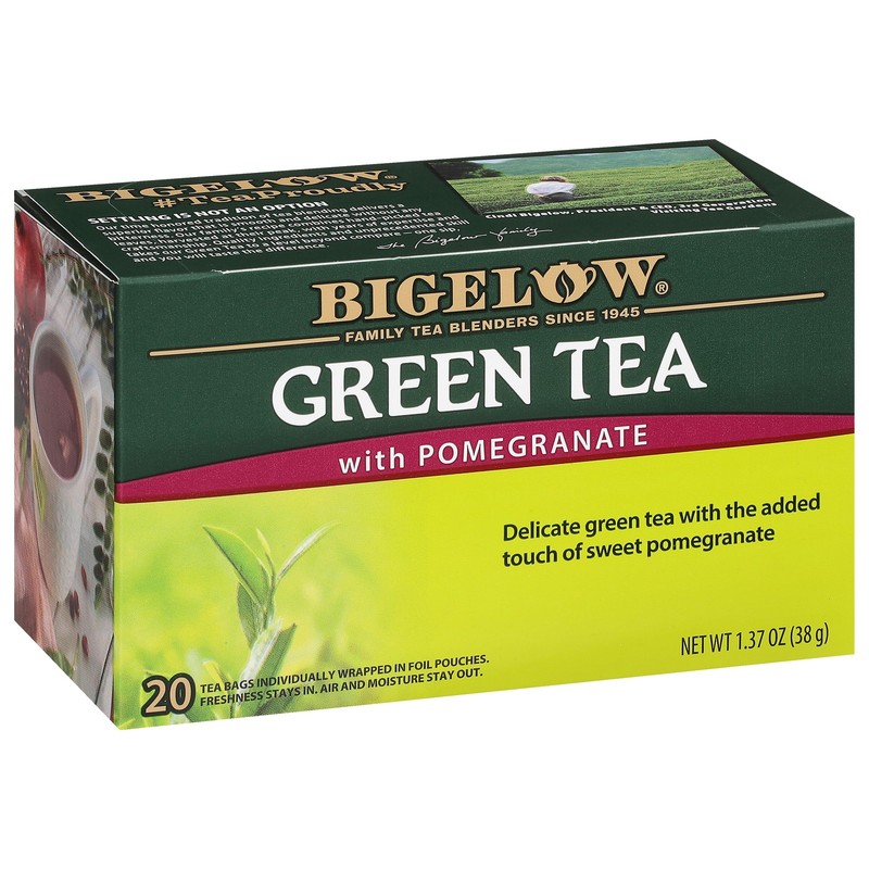 Caffeinated Green Tea with Pomegranate, 120 Tea Bags, 6-Pack Box
