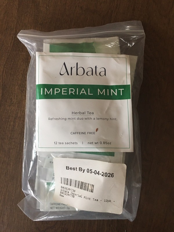 Arbata Imperial Peppermint Tea, Pyramid Tea Bags 12 Tea Sachets~Caffeine-Free gallery