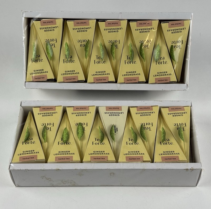 (2) Tea Forte White Ginger Pear 10 Pyramid Infusers White Tea = 20 Total Bags