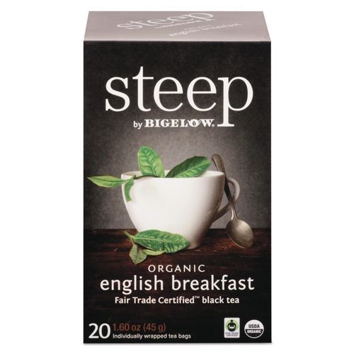 Bigelow steep Tea, English Breakfast, 1.6 oz Tea Bag, 20/Box, 3 Boxes/Pack gallery