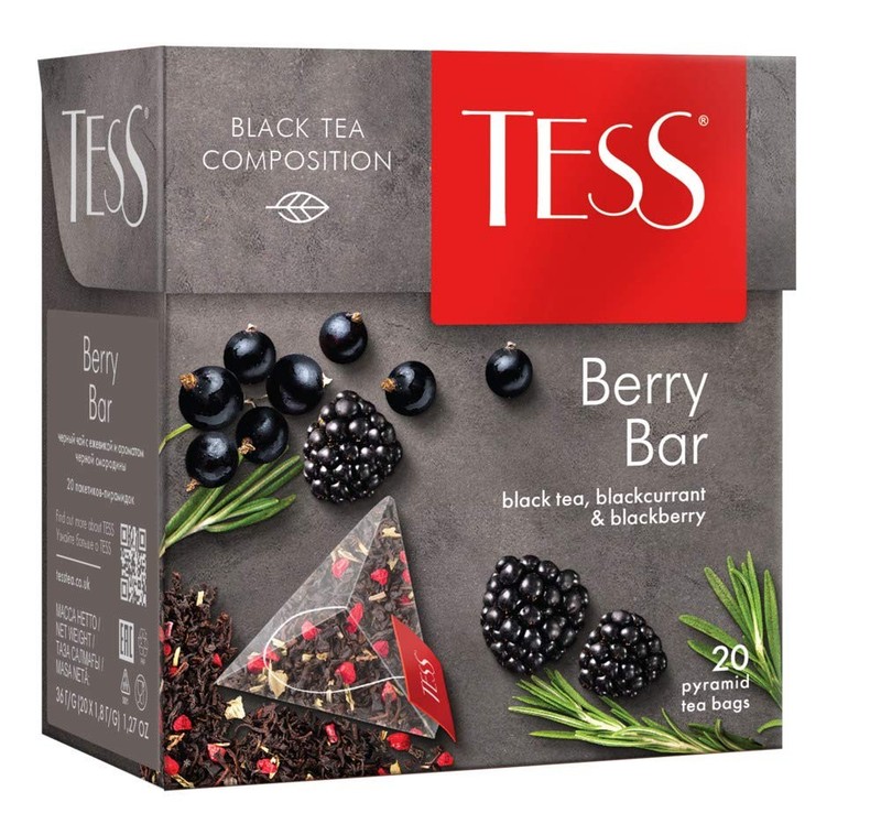 Black Tea Berry Bar Raspberry and Rhubarb Beverages Grocery Gourmet Food 20 p…