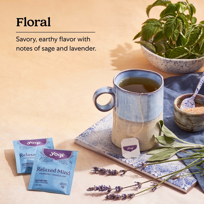 Yogi Tea - Relaxed Mind (4 Pack) - Caffeine Free - 64 Organic Herbal Tea Bags gallery