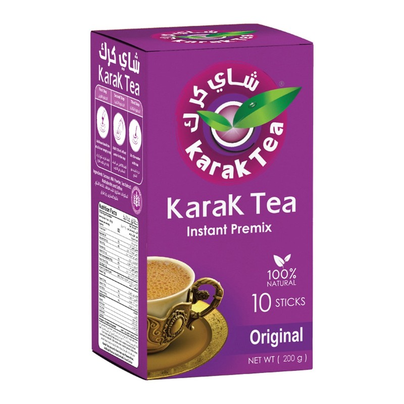 Karak Tea Instant Premix Tea 10 Sticks, 200g Original Flavor Rich, Authentic