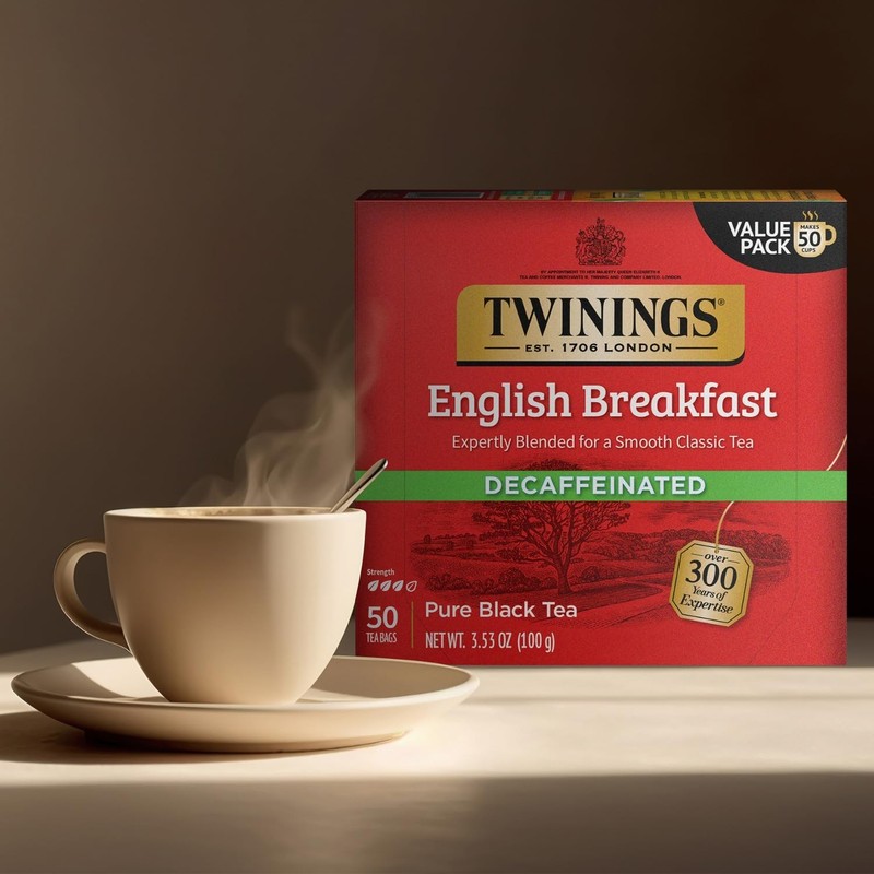 Hand-Selected Decaffeinated English Breakfast Tea - Lively & Refreshing, 50 Bags gallery