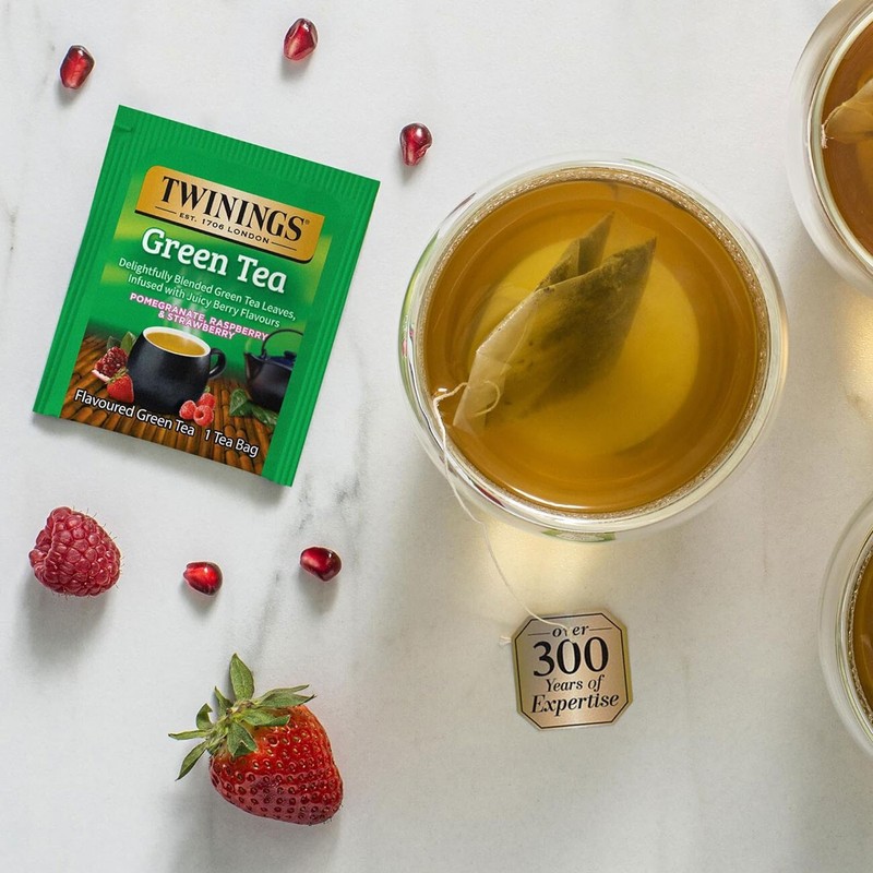 Twinings Pomegranate, Raspberry & Strawberry Green Tea - 20 tea bags (Pack of 2) gallery