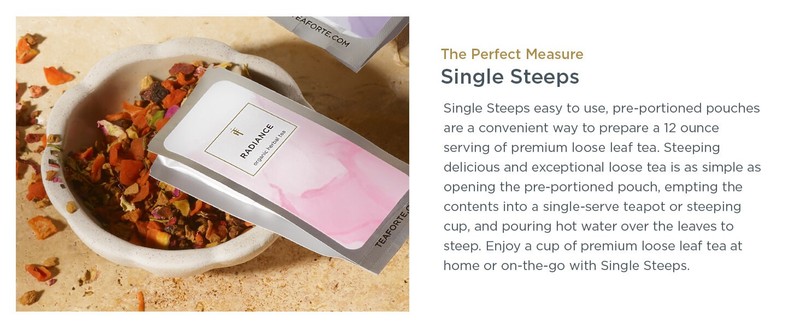 Single Steeps Loose Leaf Tea Sampler, Assorted Variety Tea Box, 15 Single Serve gallery