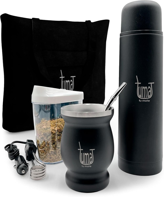 Complete Yerba Mate Kit – Includes Mate Cup, Straw (Bombilla), 750Ml Thermos, Ba