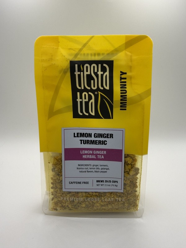 Tiesta Tea Lemon Ginger Turmeric Loose Leaf Herbal Caffeine Free 2.5 oz – New