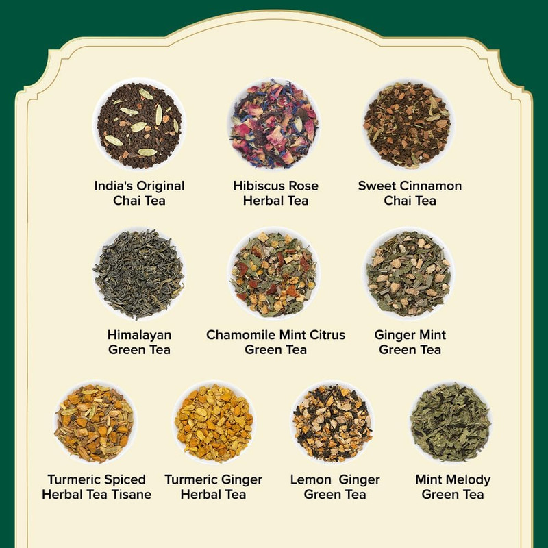 , Assorted Tea Sampler (20 Delicious Variety, 40 Individually Wrapped Pyramid Te gallery
