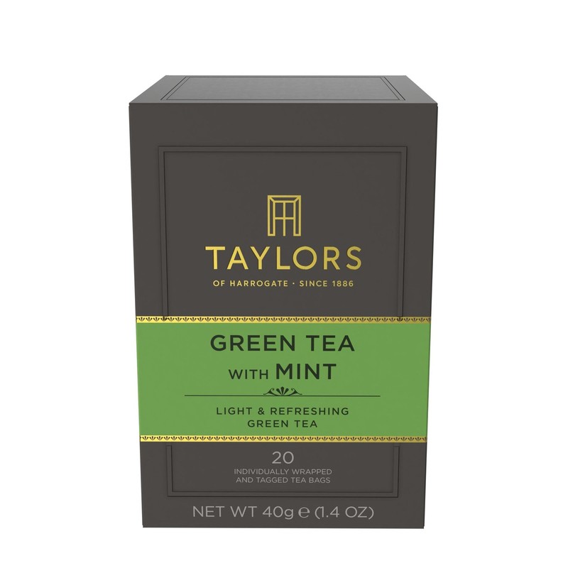 Green Tea with Mint, Individually Wrapped Bags, 20 Count (Pack of 6), Refresh...