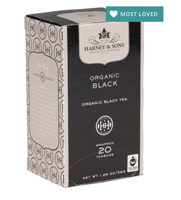 HARNEY ORGANIC PLAIN BLACK Tea 20 ct tea bags boxed