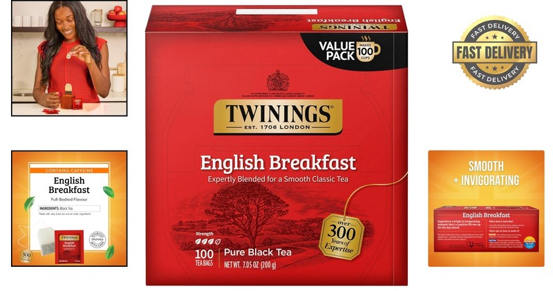 Individually Wrapped 100 Count English Breakfast Tea Bags - Hot or Iced Delight gallery