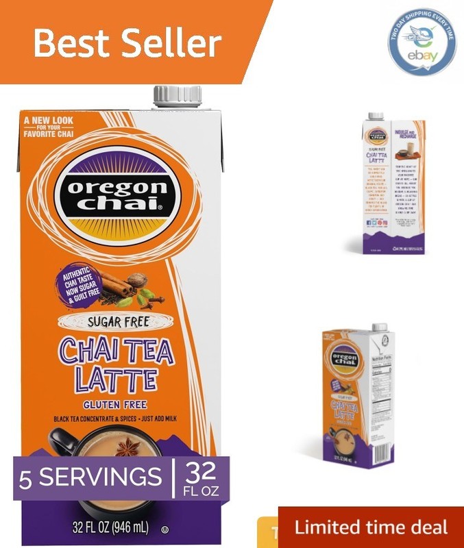 Instant Sugar Free Chai Concentrate – 32 Oz Tetra Pak for Hot/Cold Drinks