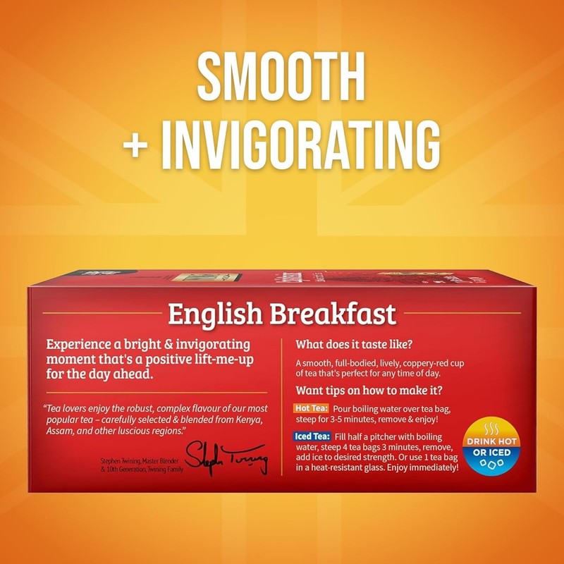 Individually Wrapped English Breakfast Tea – 100 Bags for Hot or Iced Enjoyment gallery