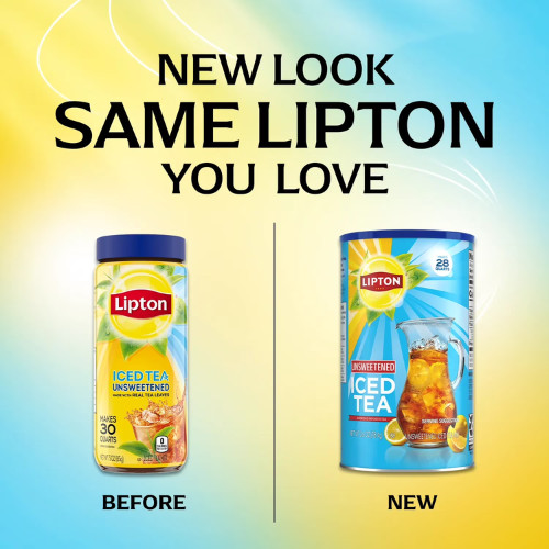 Lipton Unsweetened Black Tea Iced Tea Mix, 28 Quarts (Pack of 2)... gallery