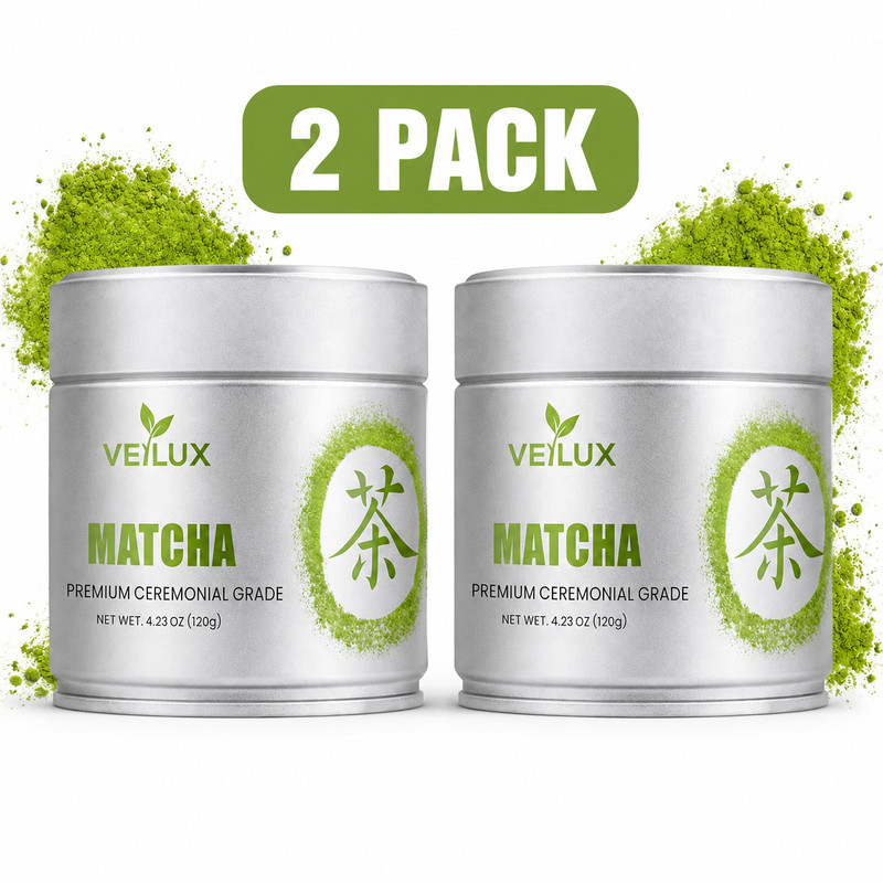 2 Pack Ceremonial Grade Matcha Green Tea Powder 100% Pure Unsweetened No Additiv