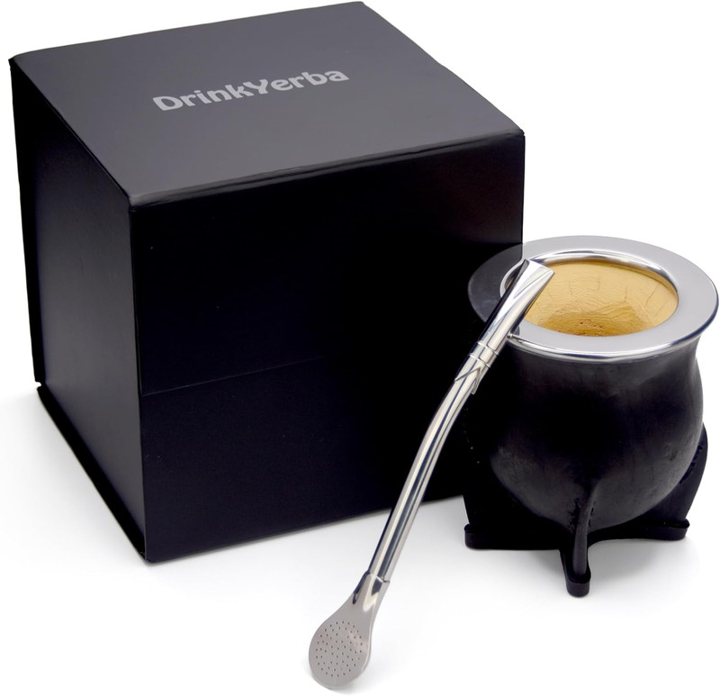 Traditional Handcrafted Calabash Mate Set with Bombilla - Argentina Style
