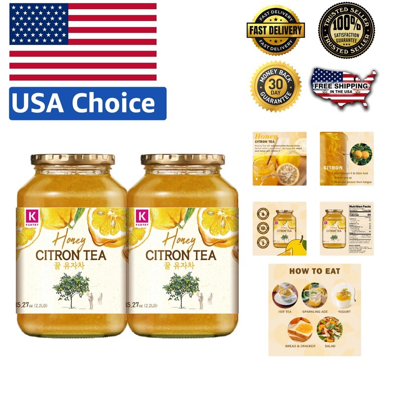 Korean Honey Citron Tea – Instant Sweet & Spicy Yuzu Citron Drink for Relaxation