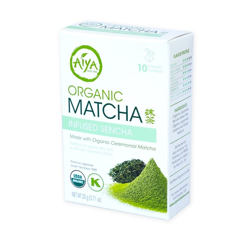 Aiya Organic Matcha Infused Sencha | Organic Ceremonial Matcha Green Tea, Org…