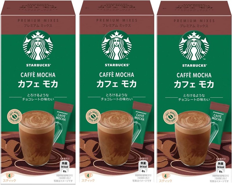 Nestle Starbucks® Premium Mix Cafe Mocha Stick Coffee 4 Sticks x 3 Packs