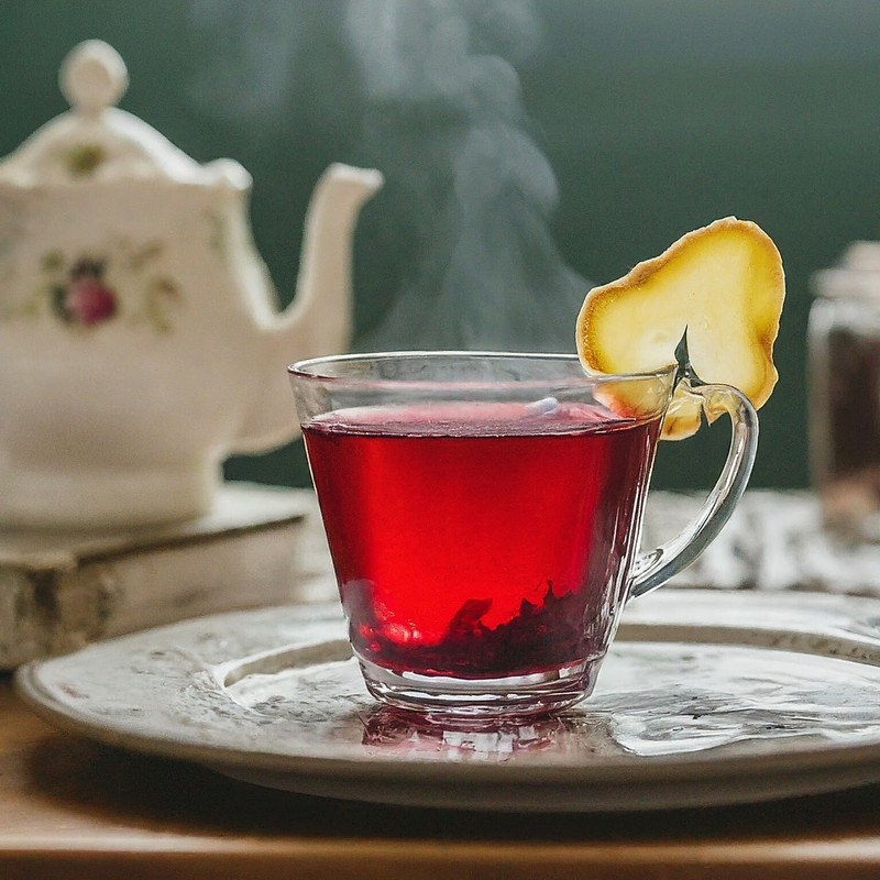Hibiscus Ginger Tea -75 Bags, Premium Dried Hibiscus Flower Tea, Flor De Jamaica gallery