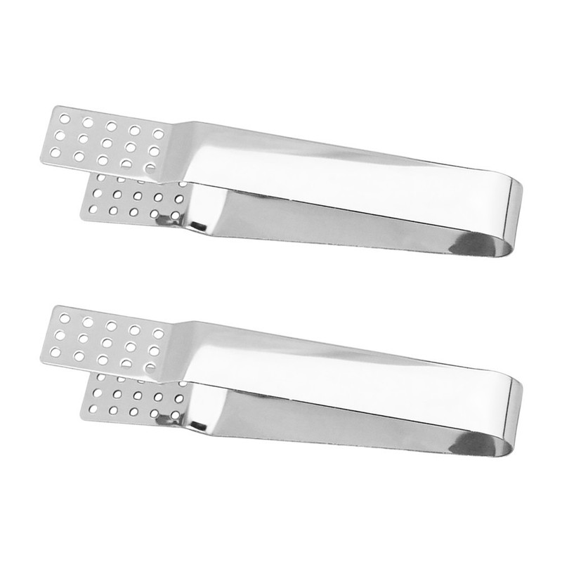 2 PCS Stainless Steel Tea Squeezer Teabag Tong Strainer Holder Tongs