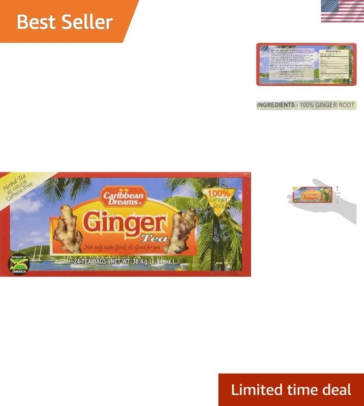 Delicious Caffeine-Free Ginger Tea – 24 Bags for Digestive Health & Relaxation