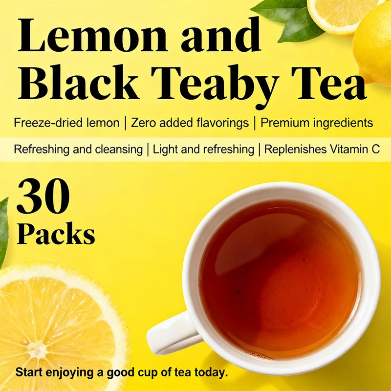 Lemon And Black Teaby Tea Refreshing Cleansing Replenishes Vitamin C 90 G gallery