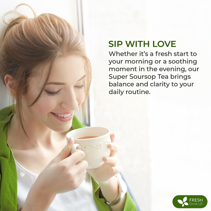 , Super Soursop Herbal Tea – 40 Tea Bags | Soursop, Ginger, Turmeric, Lemongr... gallery