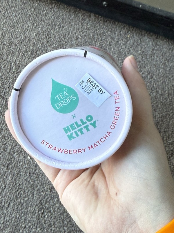 HTF Hello Kitty Tea Drops Strawberry Matcha Green Tea 2024 Collab gallery