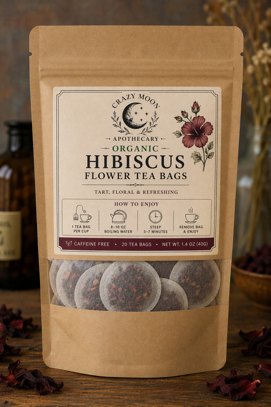 Organic Hibiscus Tea Bags – Caffeine Free Herbal Tea