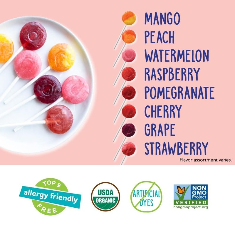 Individually Wrapped Organic Lollipops, 40 Count - Safe, Delicious Treats gallery