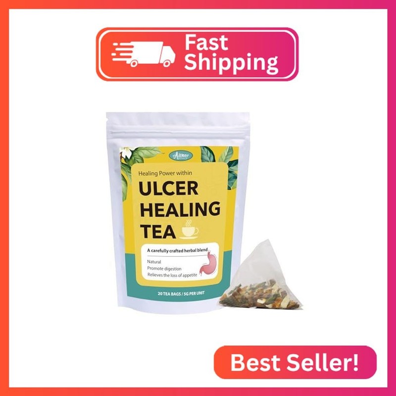 Auranic Ulcer Healing Tea 20 Pcs, Natural Stomach Remedy Solution Healthy Digest