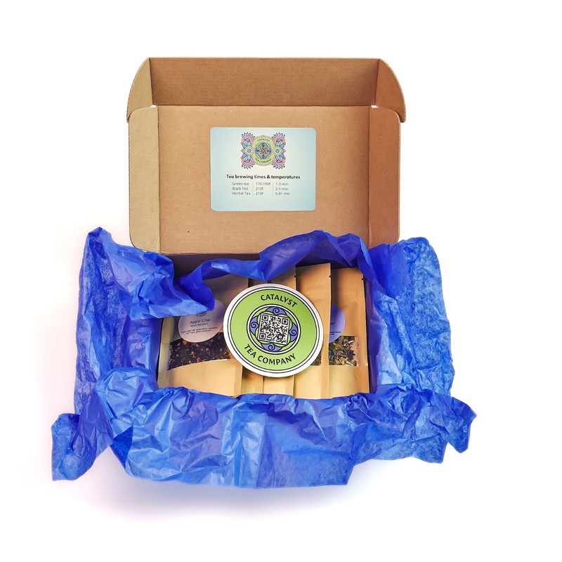 Tea Sampler Gift Set | 5 Handcrafted Herbal & Green Tea Blends | Tea Lover Gift gallery