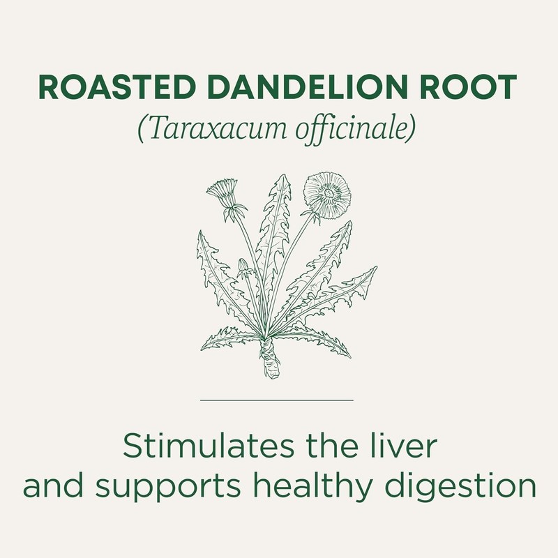 Caffeine-Free Organic Dandelion Root Tea - Gut & Liver Health Support - 16 Bags gallery