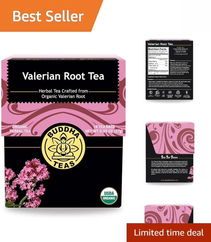 Organic Valerian Root Tea - Sleep Aid, Caffeine-Free & USDA Certified, 18 Bags