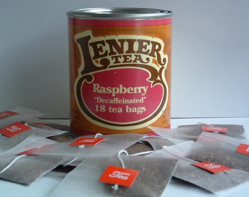 Lenier Decaf. Raspberry Biodegradable Nylon Tea Bags 18 Count Reusable Tins